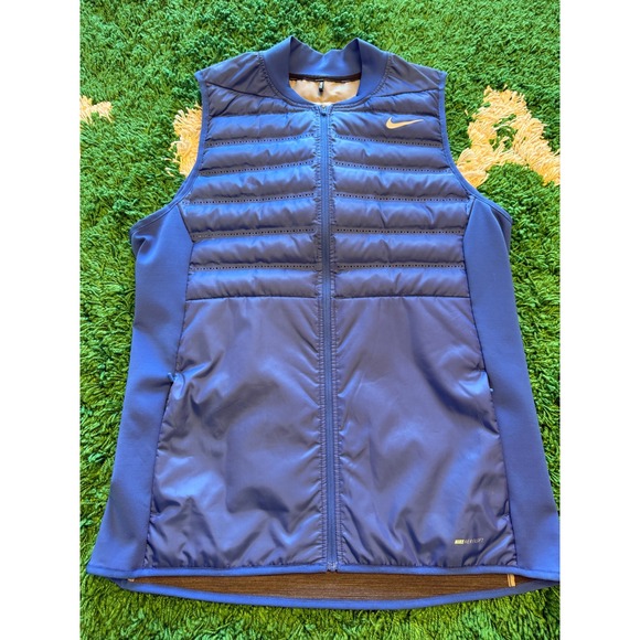 Nike Other - Nike Golf Aeroloft Vest Mens L Blue Excellent Full Zip Quilted Puffer 801891-406